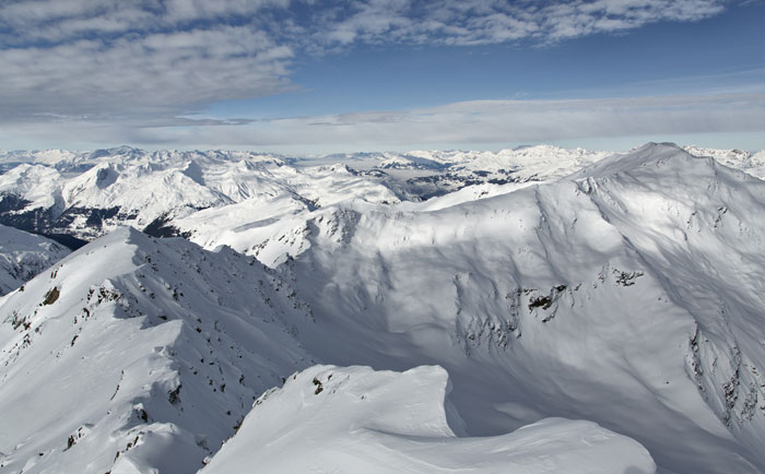 Bergpanorama von Weissfluhjoch, Davos &copy; Destination Davos Klosters