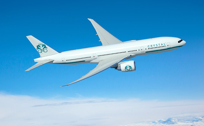Boeing 777 von Crystal Luxury Air. &copy; Crystal Cruises