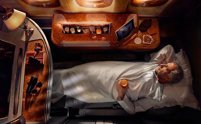 Die großzügige First Class Suite im A380. &copy; Emirates