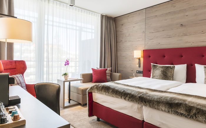 Ein Smart Comfort Zimmer im Ameron Mountain Hotel Davos &copy; AMERON Swiss Mountain Hotel Davos