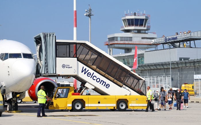 Bis zu 23 Ferienflüge pro Woche am Flughafen Linz im Sommer 2024. &copy; 