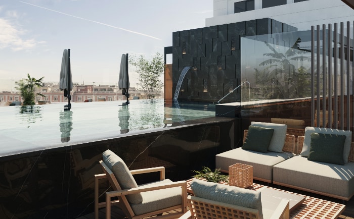 Das Hotel verfügt über eine Terrasse mit Pool und Bar. &copy; Hyatt Corporation