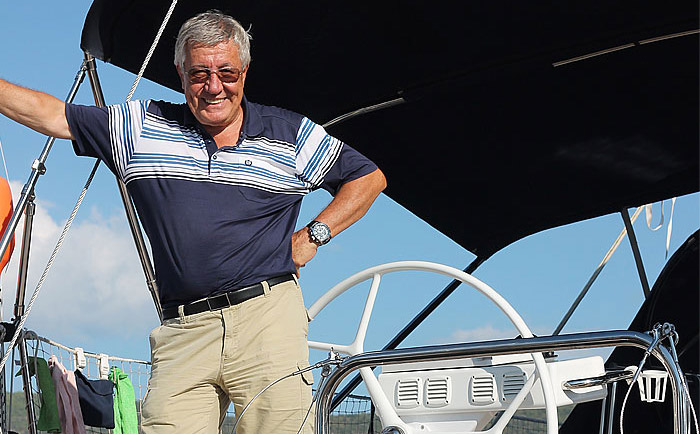 Kadir Ugur auf seiner "Benswiss"-Yacht. &copy; Susanne Dreier-Phan Quoc