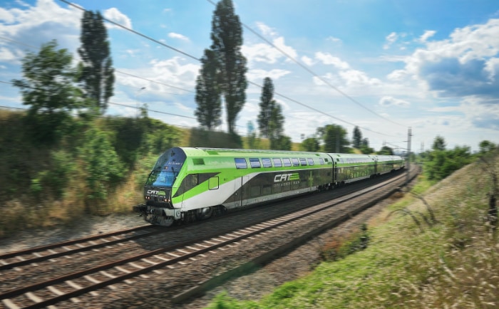 Der CAT fährt in 16 Minuten von der Innenstadt zum Flughafen Wien.  &copy; City Air Terminal Betriebsgesellschaft mbH