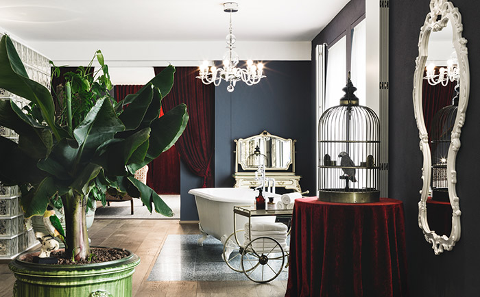 Der Badbereich in der Grande Suite. &copy; Grand Ferdinand