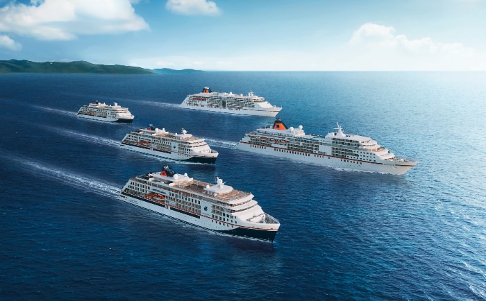 Die fünf Schiffe von Hapag-Lloyd Cruises. &copy; Hapag-Lloyd Cruises