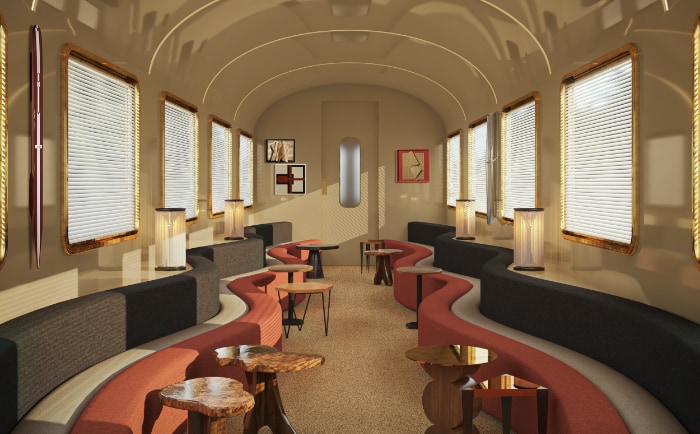In der Lounge kann man sich künftig entspannt zusammensetzen. &copy; Dimorestudio