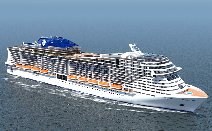 Die beiden neuen MSC-Schiffe werden jeweils über Platz für 5.700 Passagiere verfügen.  &copy; MSC Crociere