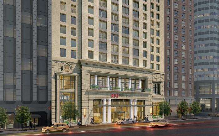 Sieht "alt" aus - wird aber neu gebaut: Das "Riu Plaza" in Chicago. &copy; Riu Hotels, S. A.