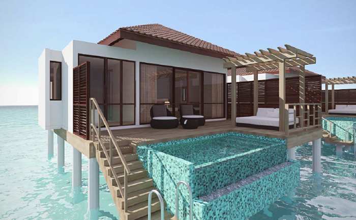 Der "Robinson Club Maldives" wird mit neuen Overwater-Bungalows ausgestattet. &copy; Robinson