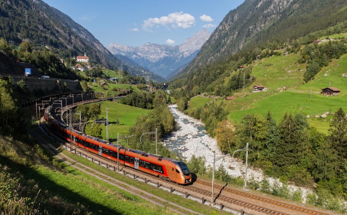 "Treno Gottardo" bei Wassen, Kanton Uri. &copy; SOB/Markus Schälli