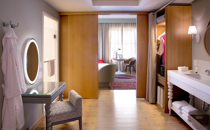 Der "Dressing Room"-Eingangsbereich zum Zimmer. &copy; Virgin Hotels