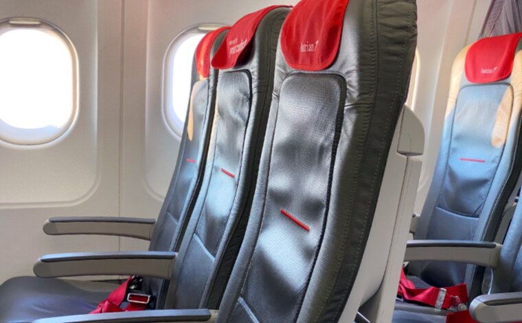 Der Sitzkomfort in der AUA-Business-Class ist überschaubar - egal ob in der ersten oder einer anderen Reihe. © Der Sitzkomfort in der AUA-Business-Class ist überschaubar - egal ob in der ersten oder einer anderen Reihe. ©