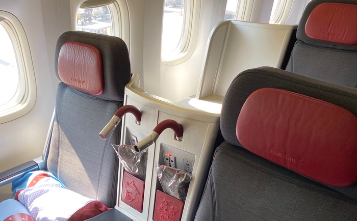 Und auch die AUA-Business Class wurde getestet... &copy; ReiseInsider