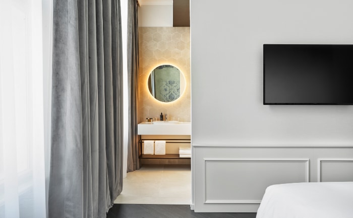Elegant-klassisch-modernes Design in den Zimmern. &copy; H-Hotels GmbH