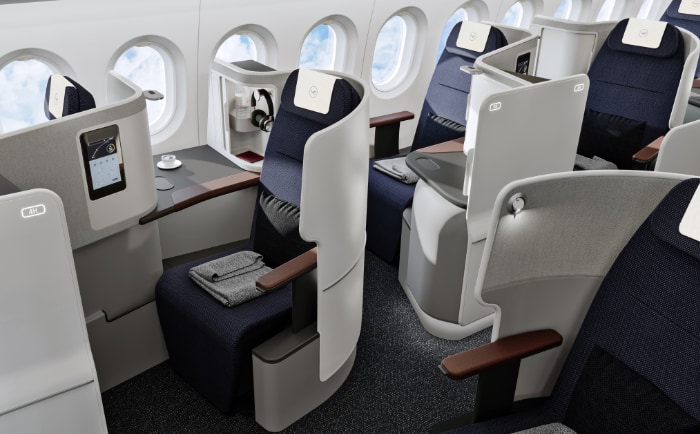 Business Class mit Zugang zum Gang von allen Sitzen. &copy; Lufthansa