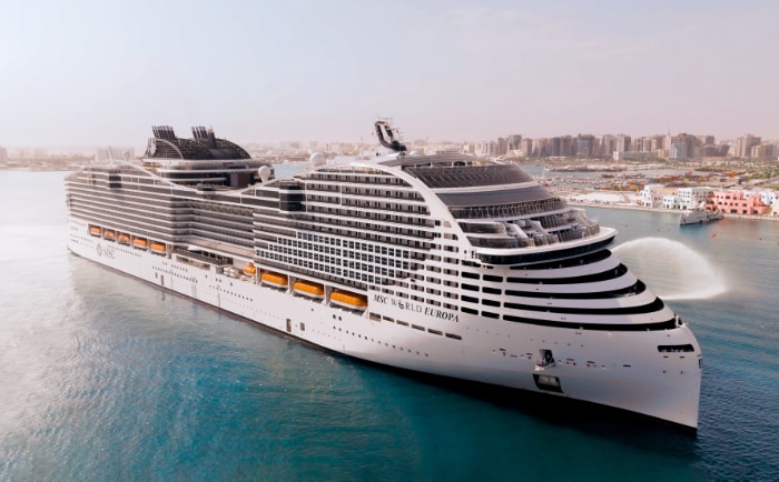 Die "MSC World Europa" in Doha. &copy; MSC Cruises