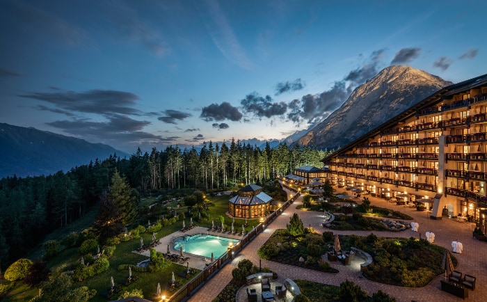 Das Interalpen-Hotel Tyrol ist der Sieger im "Falstaff Spa Guide 2023". &copy; Interalpen-Hotel Tyrol