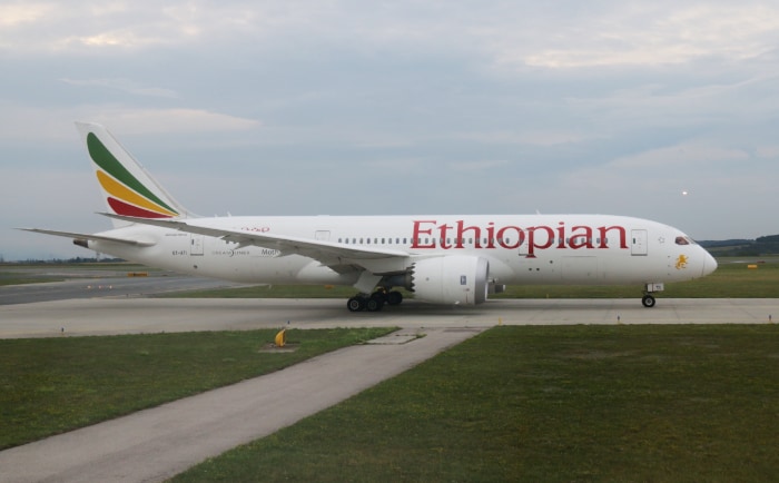 Boeing 787 von Ethiopian. &copy; Martin Dichler