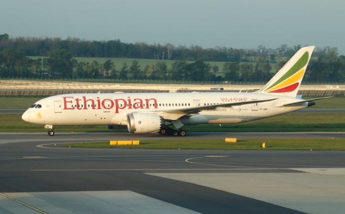 Boeing 787 von Ethiopian. &copy; Martin Dichler