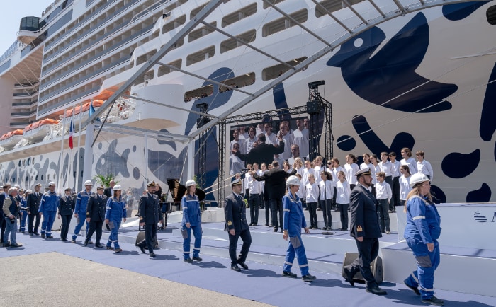 Parade zur Übergabe der MSC Euribia. &copy; MSC Cruises