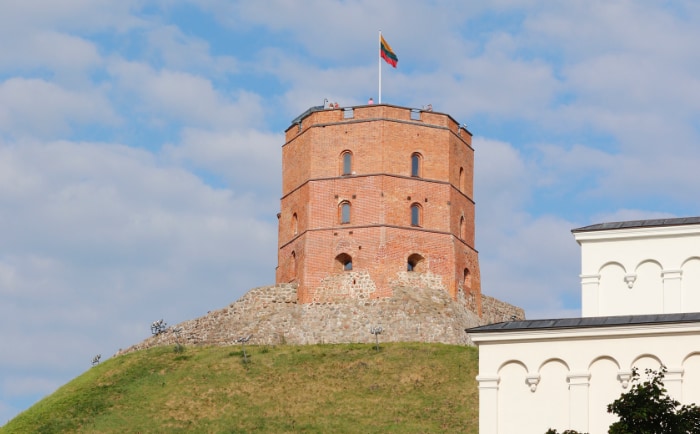 Der Geldiminas Turm gilt als Wahrzeichen von Vilnius. &copy; Martin Dichler