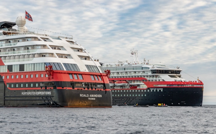 Schiffe von Hurtigruten. &copy; Hurtigruten Group AS
