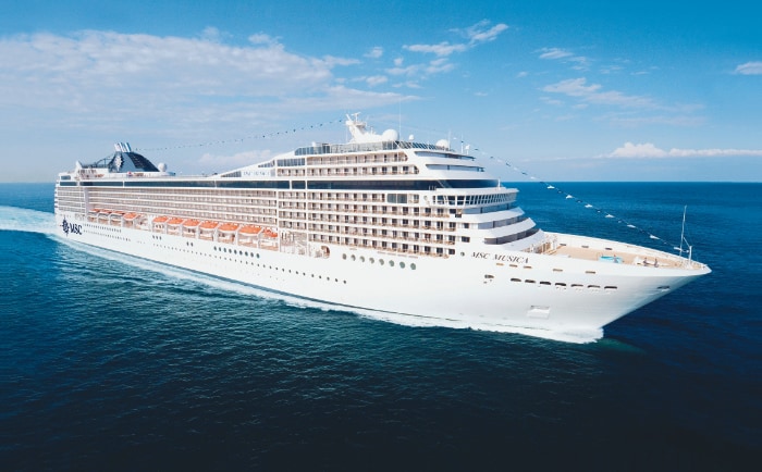 Die MSC Musica fährt im Sommer 2024 im östlichen Mittelmeer. &copy; MSC Cruises