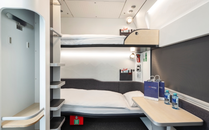 Ein Schlafwagenabteil der Kategorie Comfort Plus. &copy; ÖBB/Harald Eisenberger