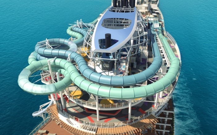 Aqua Slidecoaster heißt der Hybrid aus Achterbahn und Wasserrutsche. &copy; Norwegian Cruise Line