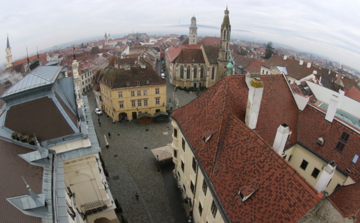 Blick vom Feuerturm auf die Altstadt. &copy; Martin Dichler