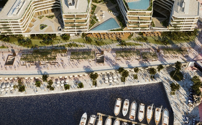 Das SLS Barcelona befindet sich am Hafen. © Accor Das SLS Barcelona befindet sich am Hafen. © Accor