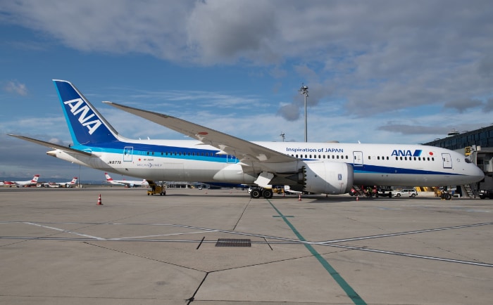 Boeing 787-9 von All Nippon Airways am Flughafen Wien. &copy; Flughafen Wien