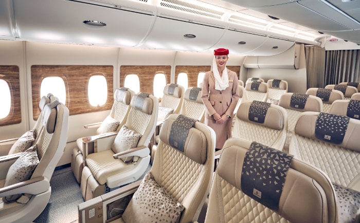 Die Premium Economy Class an Bord von Emirates. &copy; Emirates