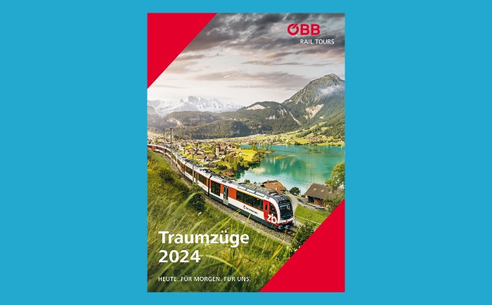 Der neue Katalog "Traumzüge 2024". &copy; ÖBB Rail Tours