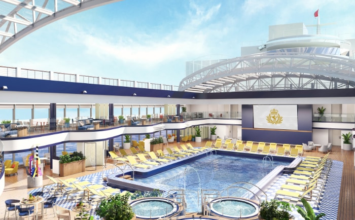 Eines der Pools kann überdacht werden. &copy; Cunard