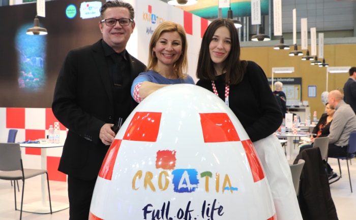 Visit Croatia mit Vlatka Petar (Mitte), Paula Baltic und Branimir Toncinic.  &copy; Martin Dichler
