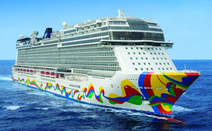 Die Norwegian Encore gehört mit einer BRZ von rund 169.000 zu den größeren Schiffen. &copy; Norwegian Cruise Line
