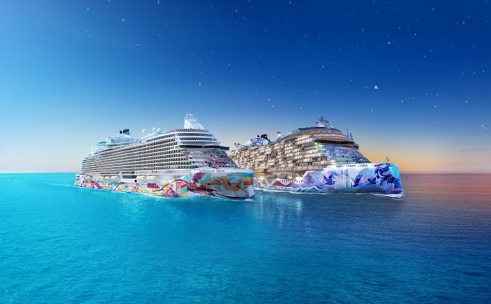 Die beiden Schwesterschiffe Norwegian Aqua und Norwegian Luna sollen 2025 und 2026 zur Flotte stoßen. &copy; Norwegian Cruise Line