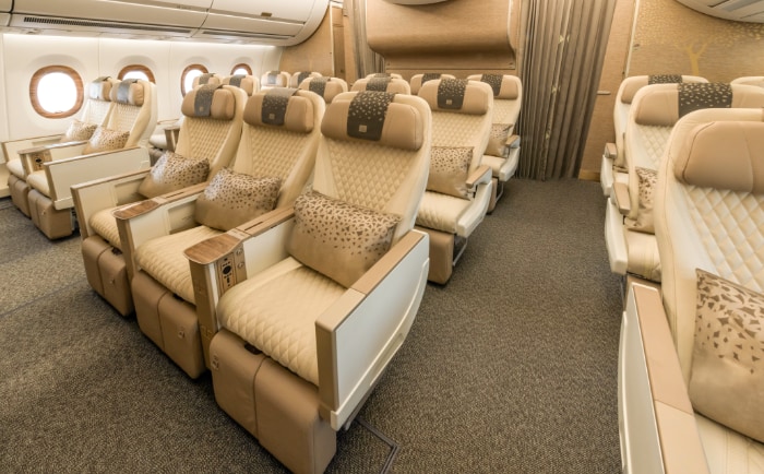 Komfortable Premium Economy Class im neuen Airbus. &copy; ReiseInsider