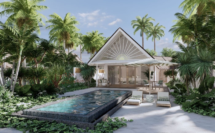 Rendering des Rah Gili Maldives. &copy; Six & Six Private Islands