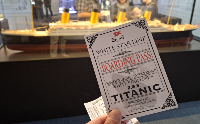 Wie auf der echten Titanic: Jeder Passagier erhält eine Bordkarte. &copy; Martin Dichler