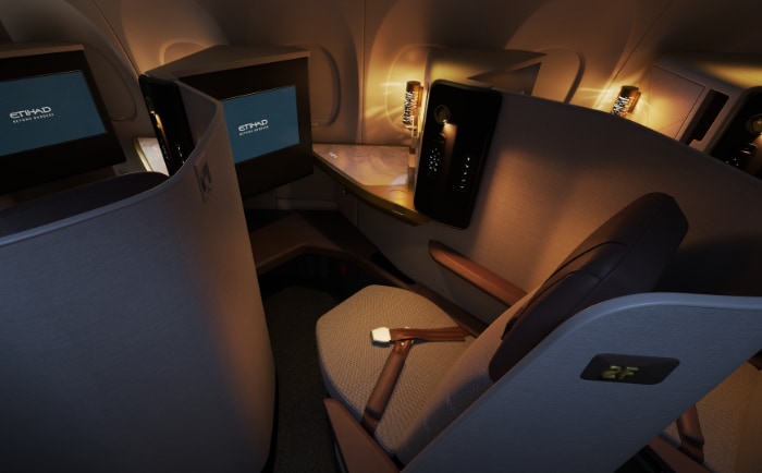 Die Business Class Compartments sind etwas kleiner als die First Class Suiten. &copy; Etihad
