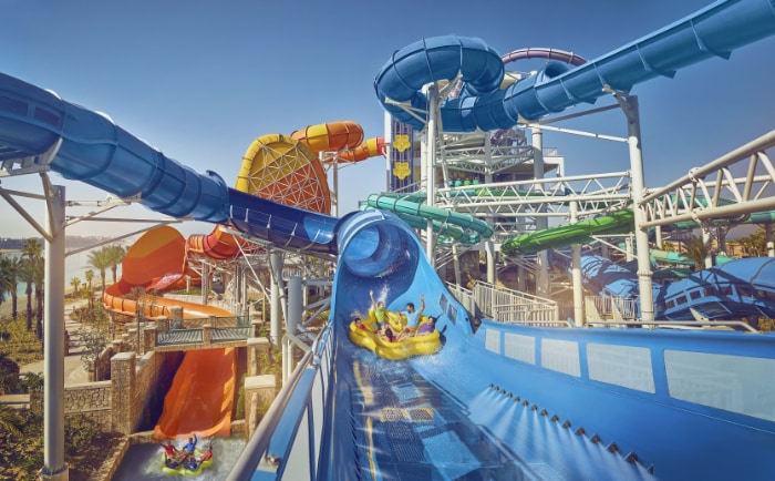 Rutschen, Strand und Attraktionen in der Aquaventure World. © Emirates Rutschen, Strand und Attraktionen in der Aquaventure World. © Emirates