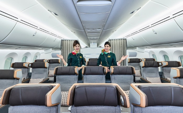 Die neue Premium Economy Class von EVA Air in der Boeing 787-9 bietet 28 Sitzplätze. &copy; EVA Air