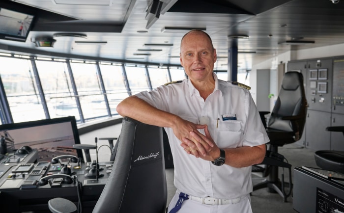 Jan Rautawaara übernimmt das Kommando der Mein Schiff Flow. © TUI Cruises Jan Rautawaara übernimmt das Kommando der Mein Schiff Flow. © TUI Cruises