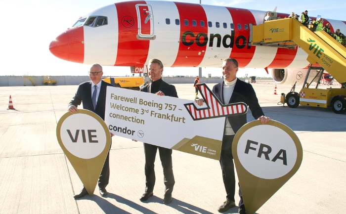 Condor fliegt dreimal täglich zwischen Wien und Frankfurt. © Thomas Ramgraber Condor fliegt dreimal täglich zwischen Wien und Frankfurt. © Thomas Ramgraber