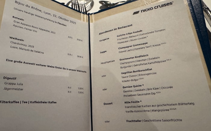 Beispiel für ein Abendessen. © ReiseInsider Beispiel für ein Abendessen. © ReiseInsider