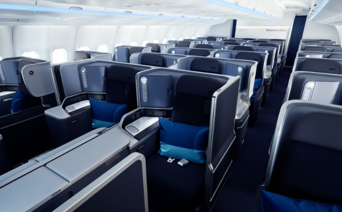 Business Class mit Business Class Suite (links im Bild). © Discover Airlines Business Class mit Business Class Suite (links im Bild). © Discover Airlines