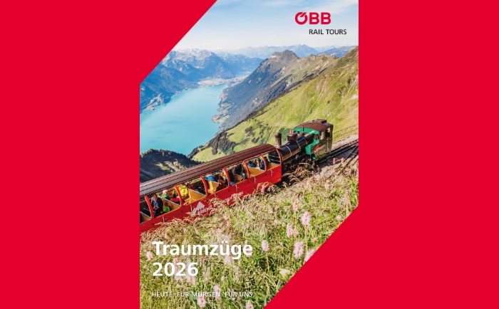 Der "Traumzüge"-Katalog 2026 bietet wieder viele interessante Angebote. © ÖBB Der "Traumzüge"-Katalog 2026 bietet wieder viele interessante Angebote. © ÖBB